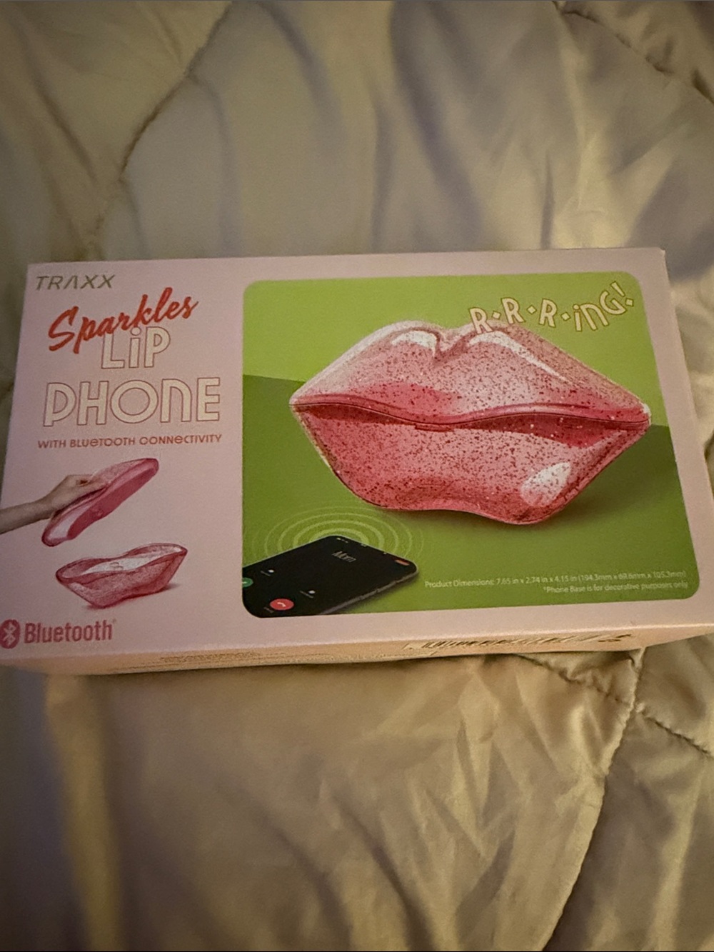 Sparkles Lip Phone Bluetooth Speaker nwot
